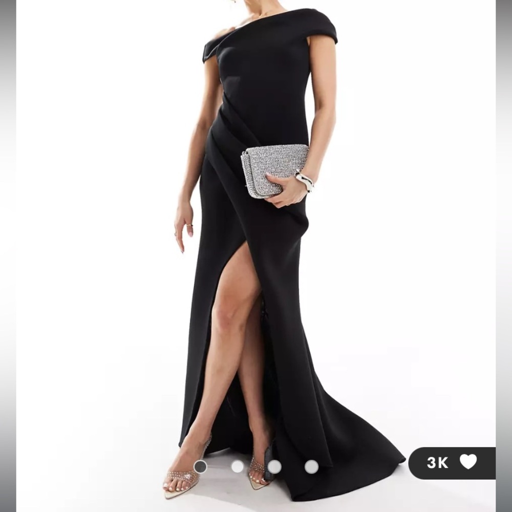 Black off the shoulder dress